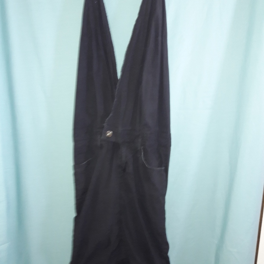 Navy blue halter dress
